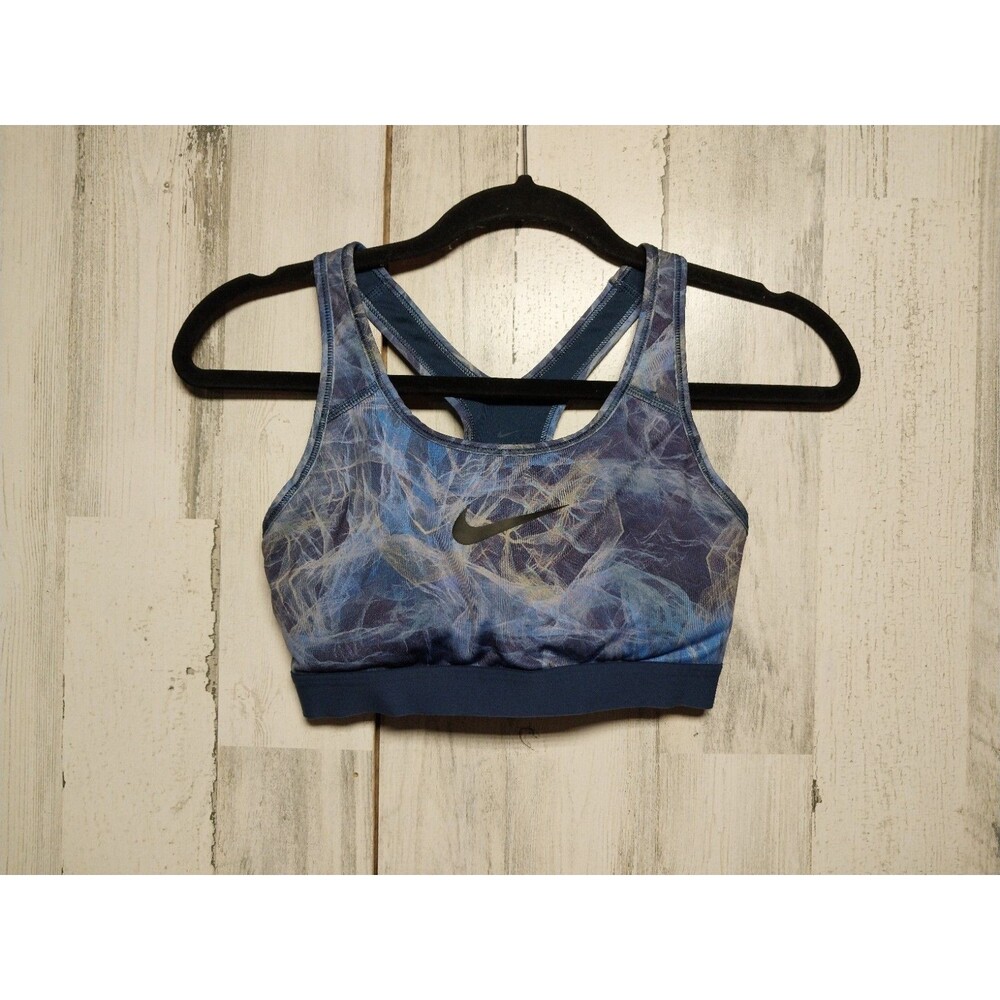 Nike Dri-Fit Women's Small Racerback Sportsbra Blue Yellow